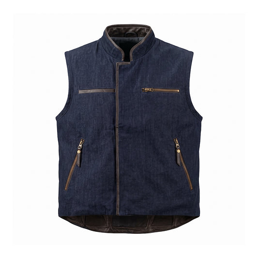 The Gunnar Veste — Men’s Indigo Denim